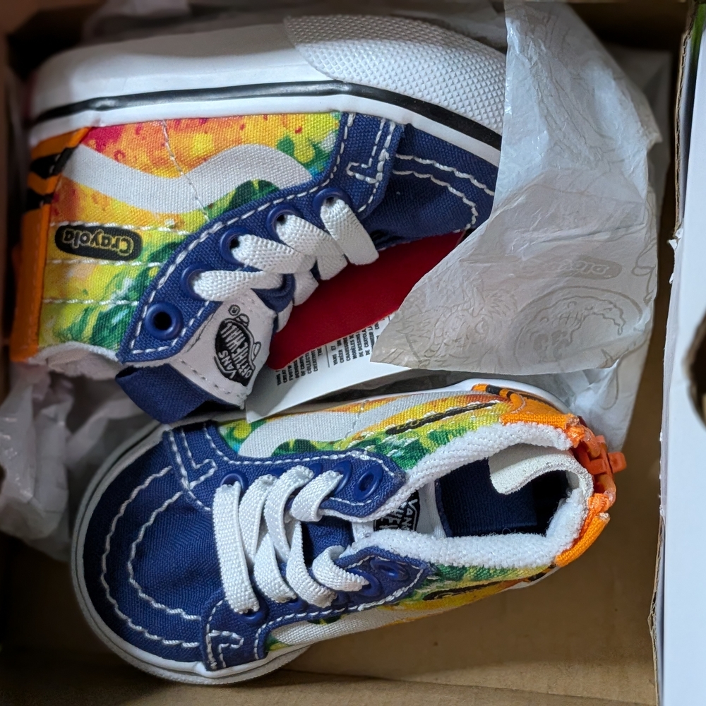Vans Kids' Rainbow High-Top Sneakers - Picture 2 of 4